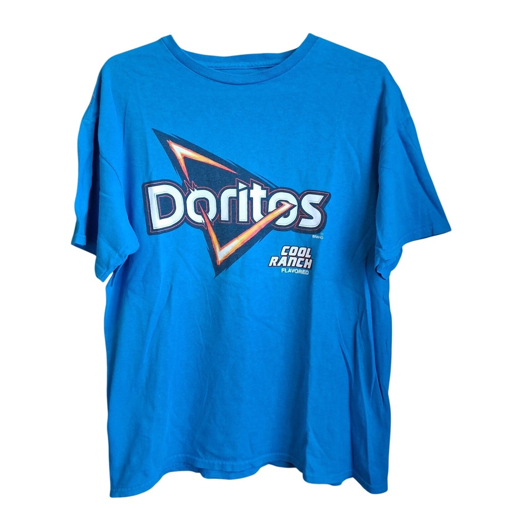 Doritos Cool Ranch Flavored Lay's Chips Blue SS Tshirt Medium GUC